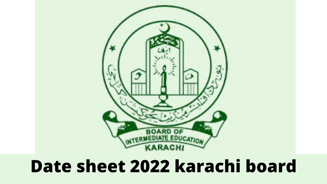 2nd year date sheet 2022 karachi board commerce